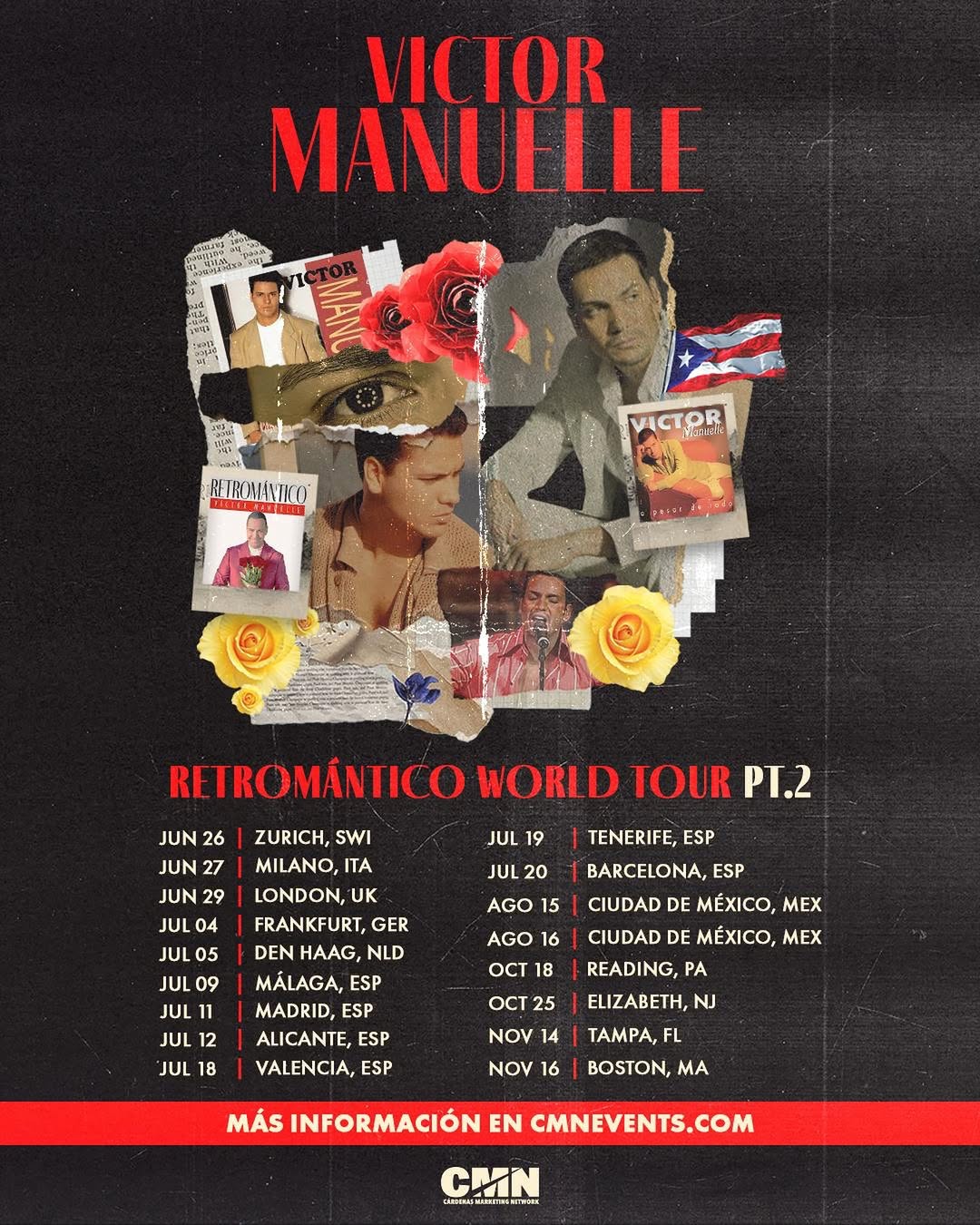 Victor Manuelle Retromántico World Tour Pt. 2 Tour Poster 2025